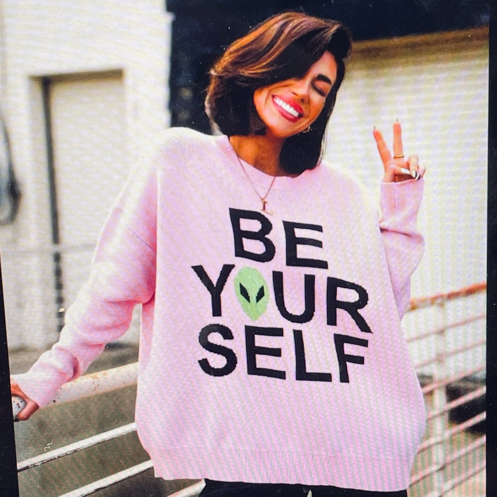 Dressed in Lala Be Yourself Oversized Sweater NWT